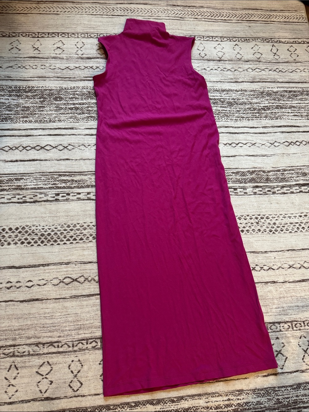 House of Harlow 1960 Sleeveless Magenta Maxi Dress with Turtleneck